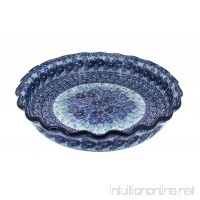 Blue Rose Polish Pottery Joanna Pie Plate - B071NNSLT2